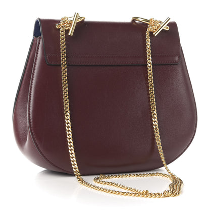 Chloe Suede Smooth Calfskin Drew Shoulder Bag Dark Velvet 3 of 10