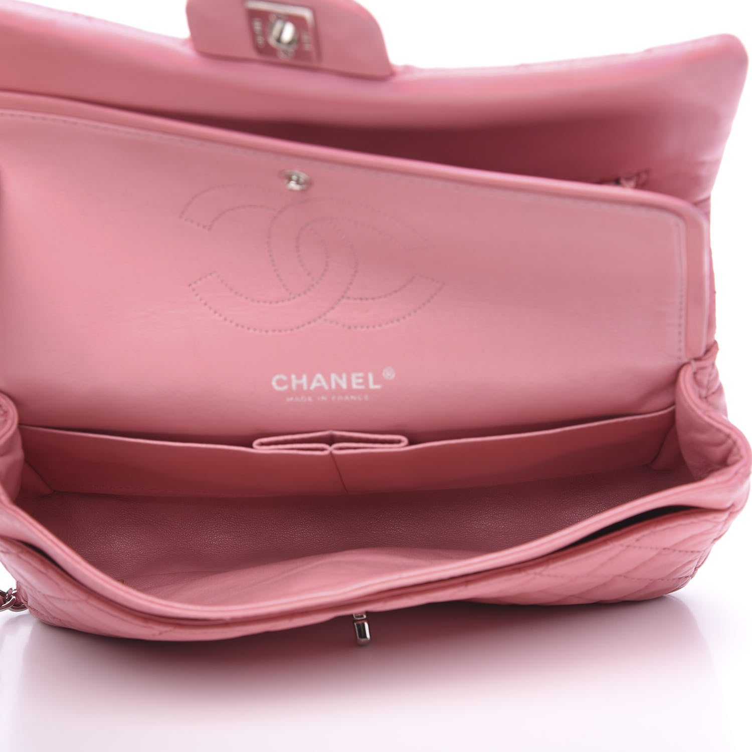 Chanel Lambskin Quilted Medium Double Flap Light Pink 4 of 16