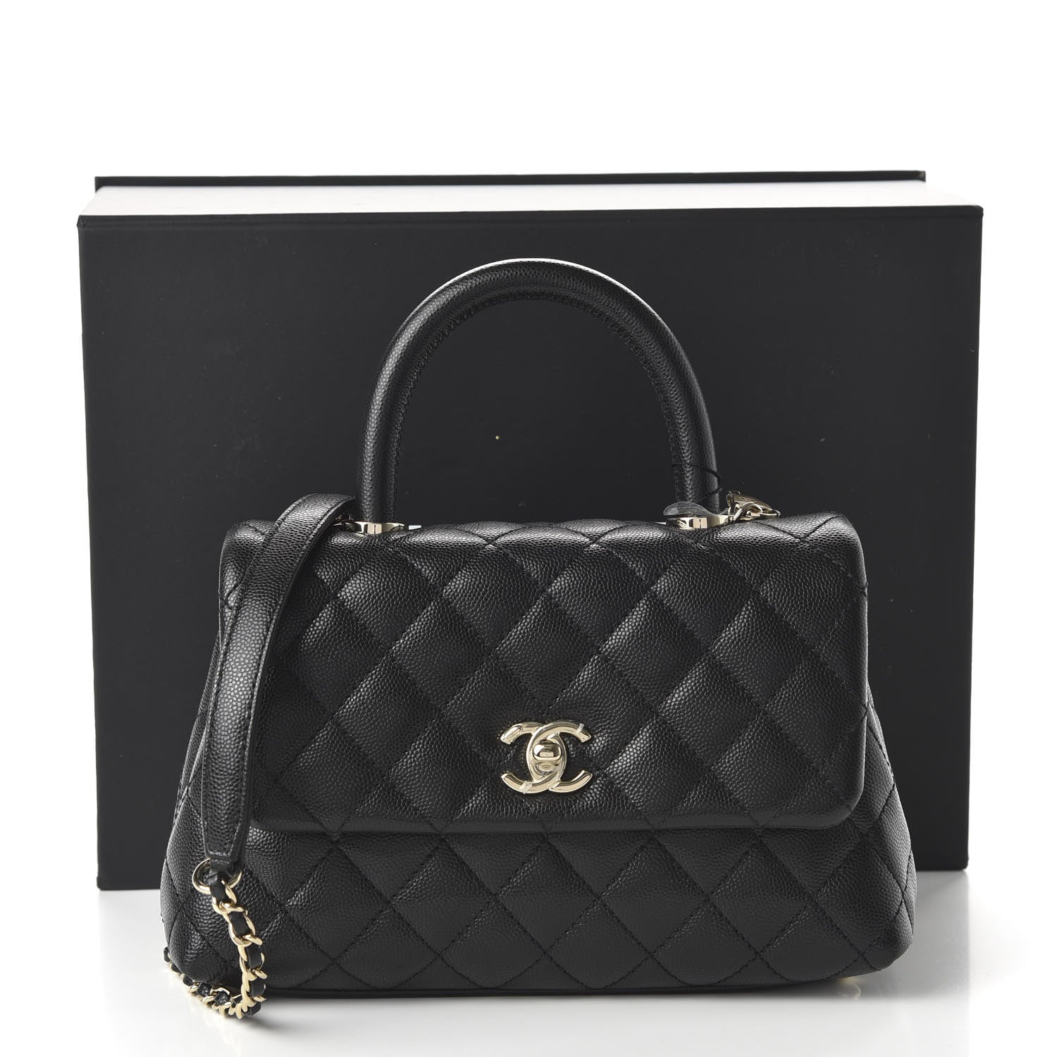 Chanel Caviar Quilted Mini Coco Handle Flap Black 11 of 11