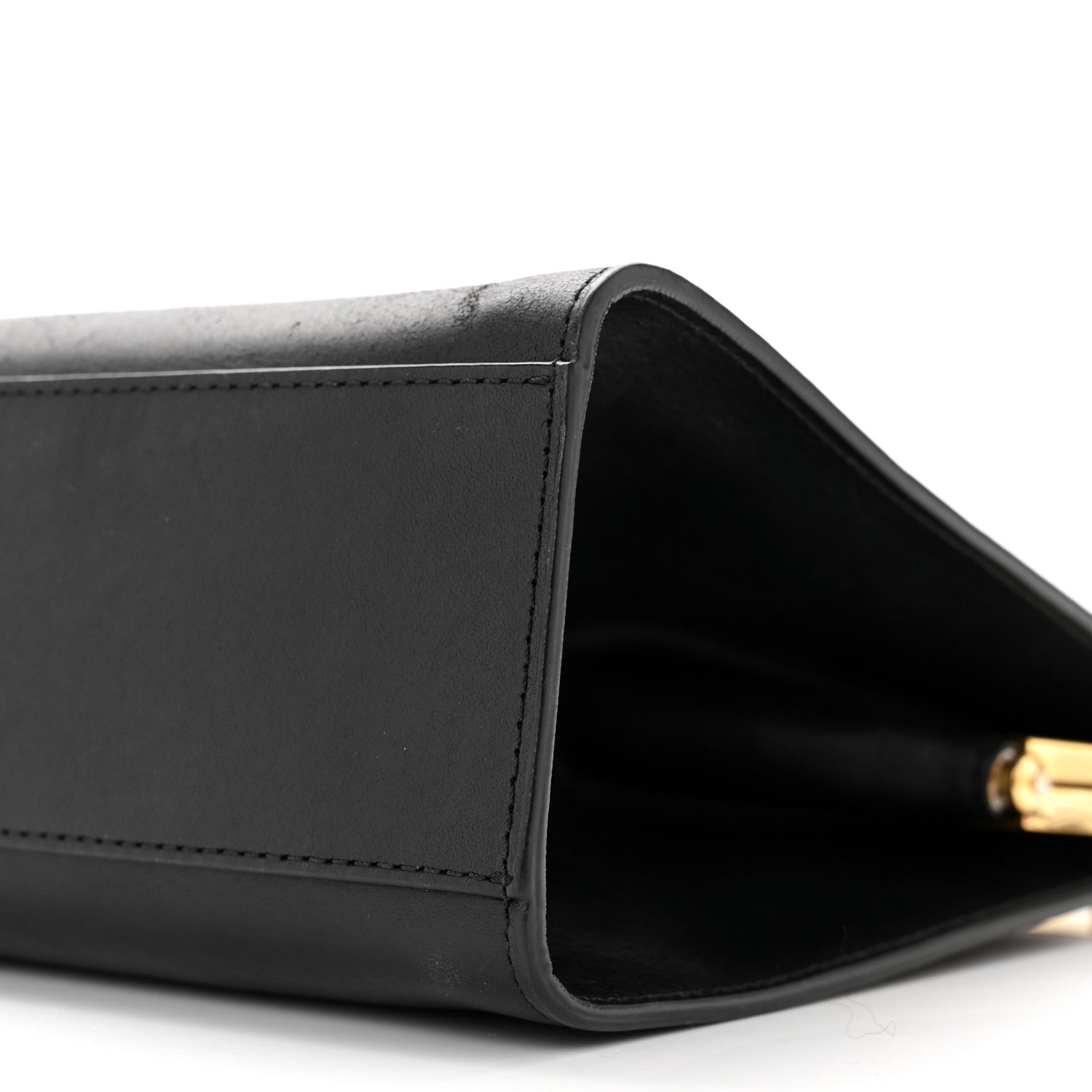Mansur Gavriel Vegetable Tanned Calfskin Elegant Top Handle Bag Black 9 of 9