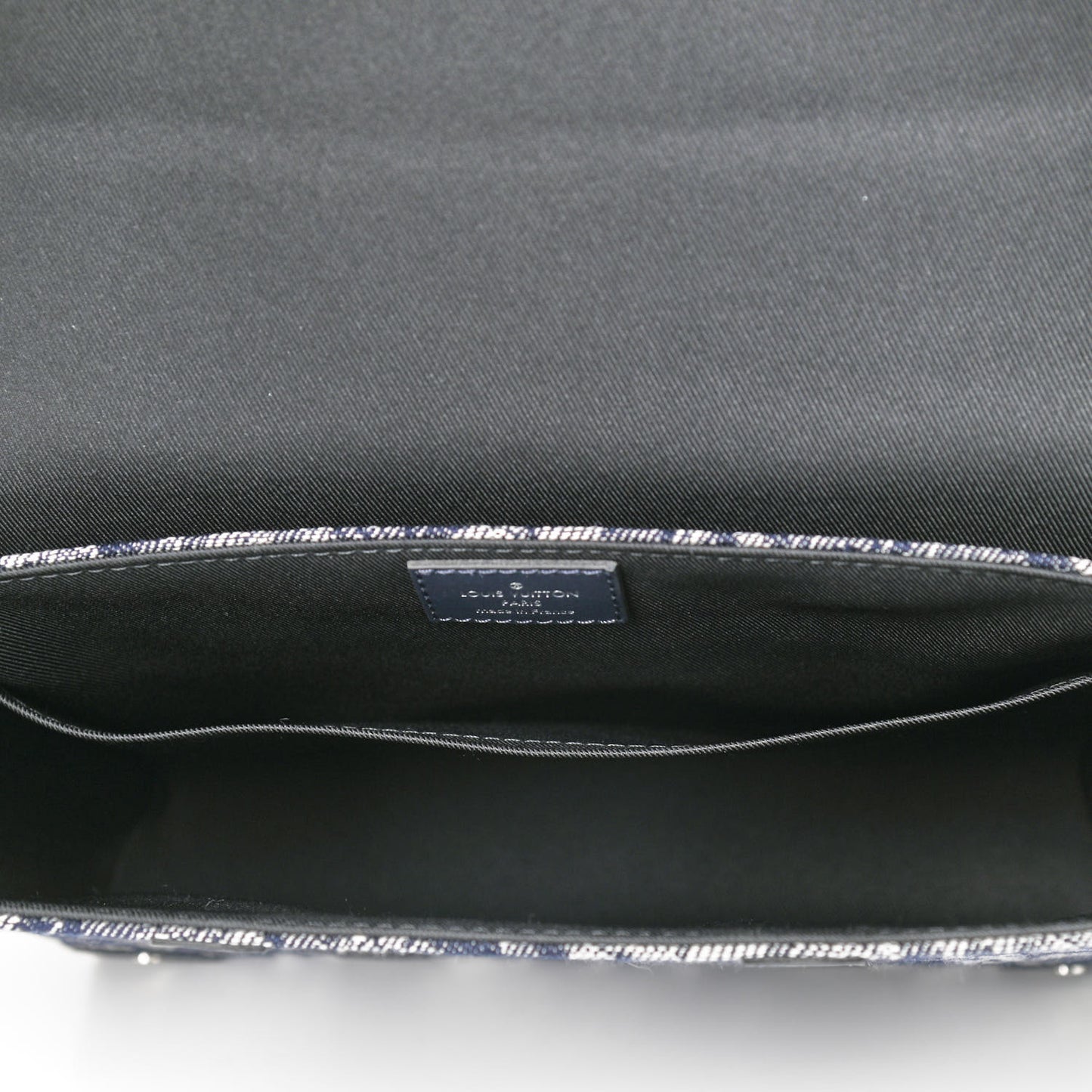 Monogram Tapestry Trunk Messenger Bleu