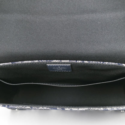 Louis Vuitton Monogram Tapestry Trunk Messenger Bleu 5 of 11