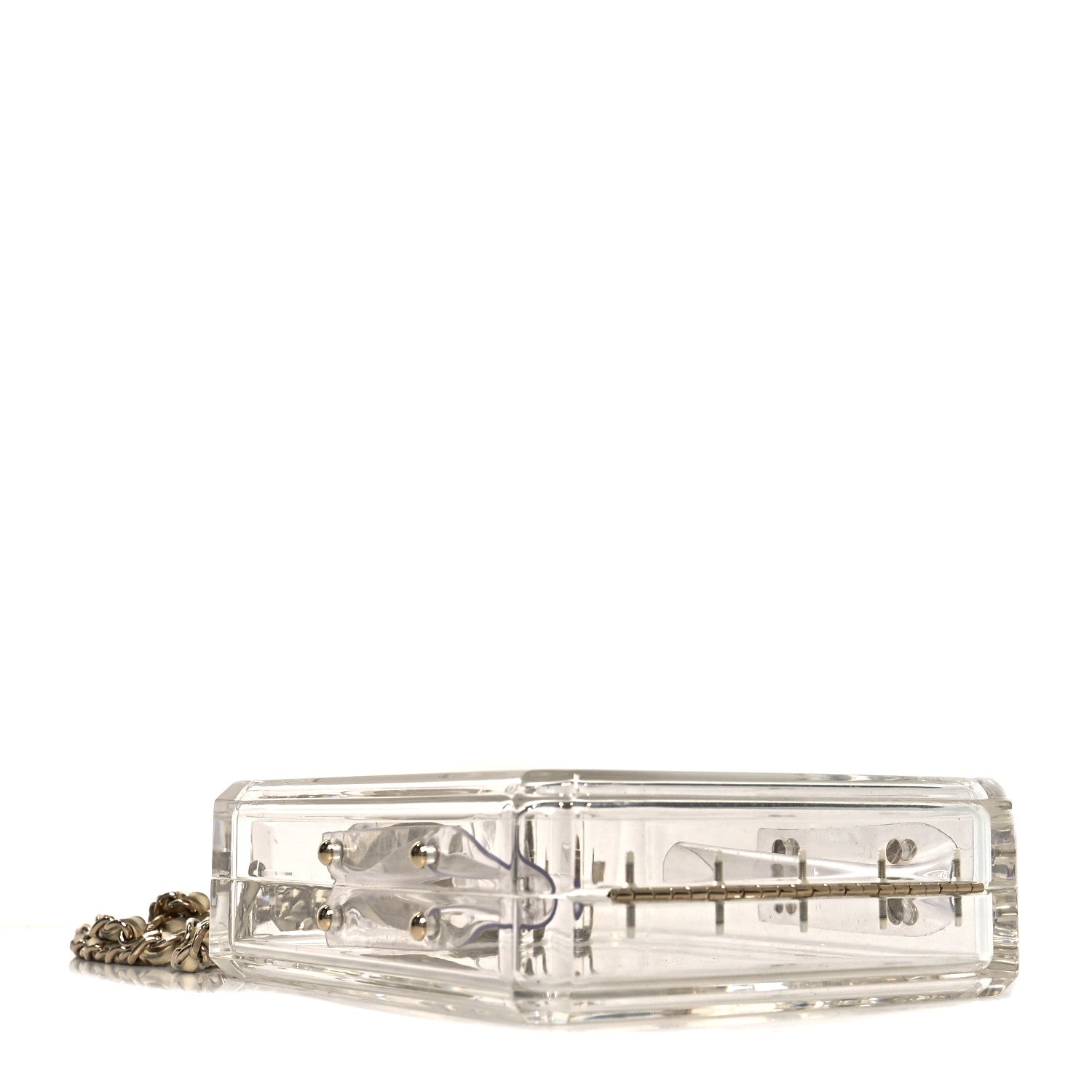 Chanel Transluscent Plexiglass Perfume Bottle Clutch 3 of 9