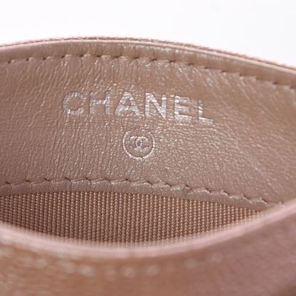 Chanel Metallic Caviar Chevron Quilted Card Holder Light Gold 7 of 12