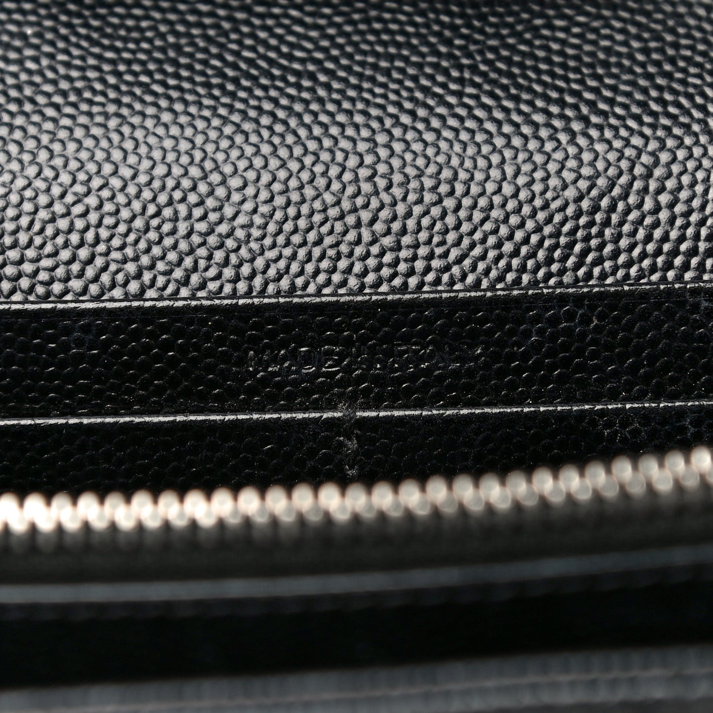 Grain De Poudre Matelasse Chevron Monogram Chain Wallet Black