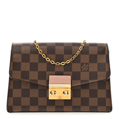 Louis Vuitton Damier Ebene Croisette Chain Wallet Magnolia 1 of 12