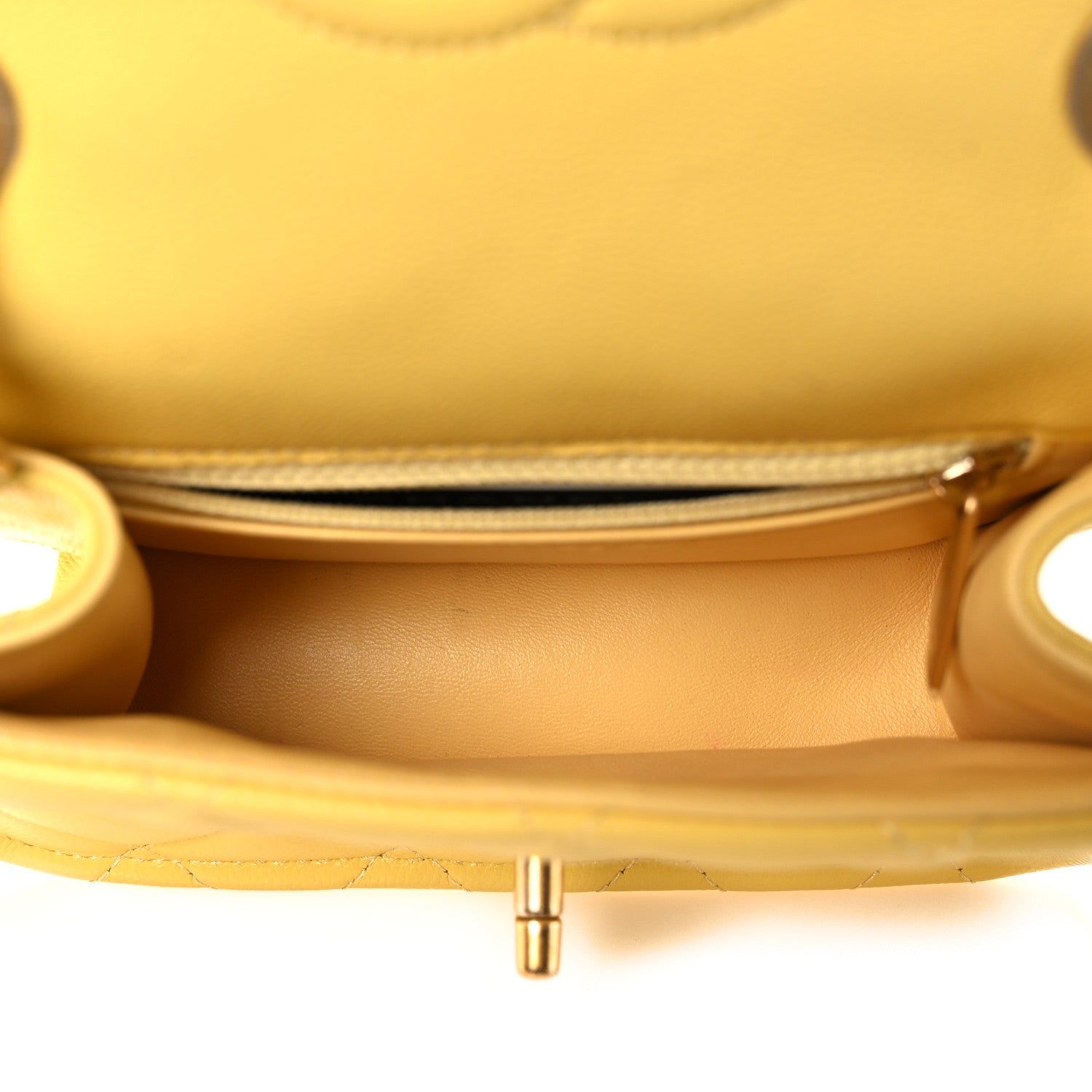 Chanel Caviar Quilted Mini Sweet Classic Flap Yellow 5 of 12