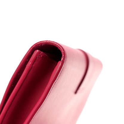Saint Laurent Calfskin Classic Y Ligne Clutch Fuchsia 10 of 13