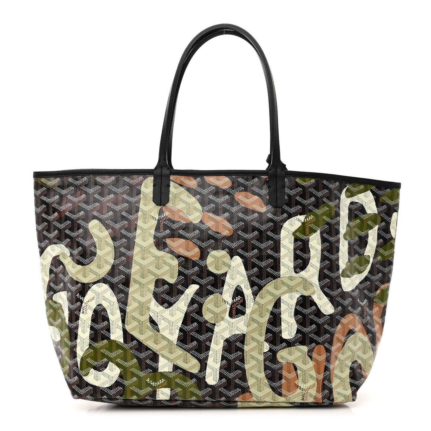 Goyardine Saint Louis Lettres Camouflage PM Black Green