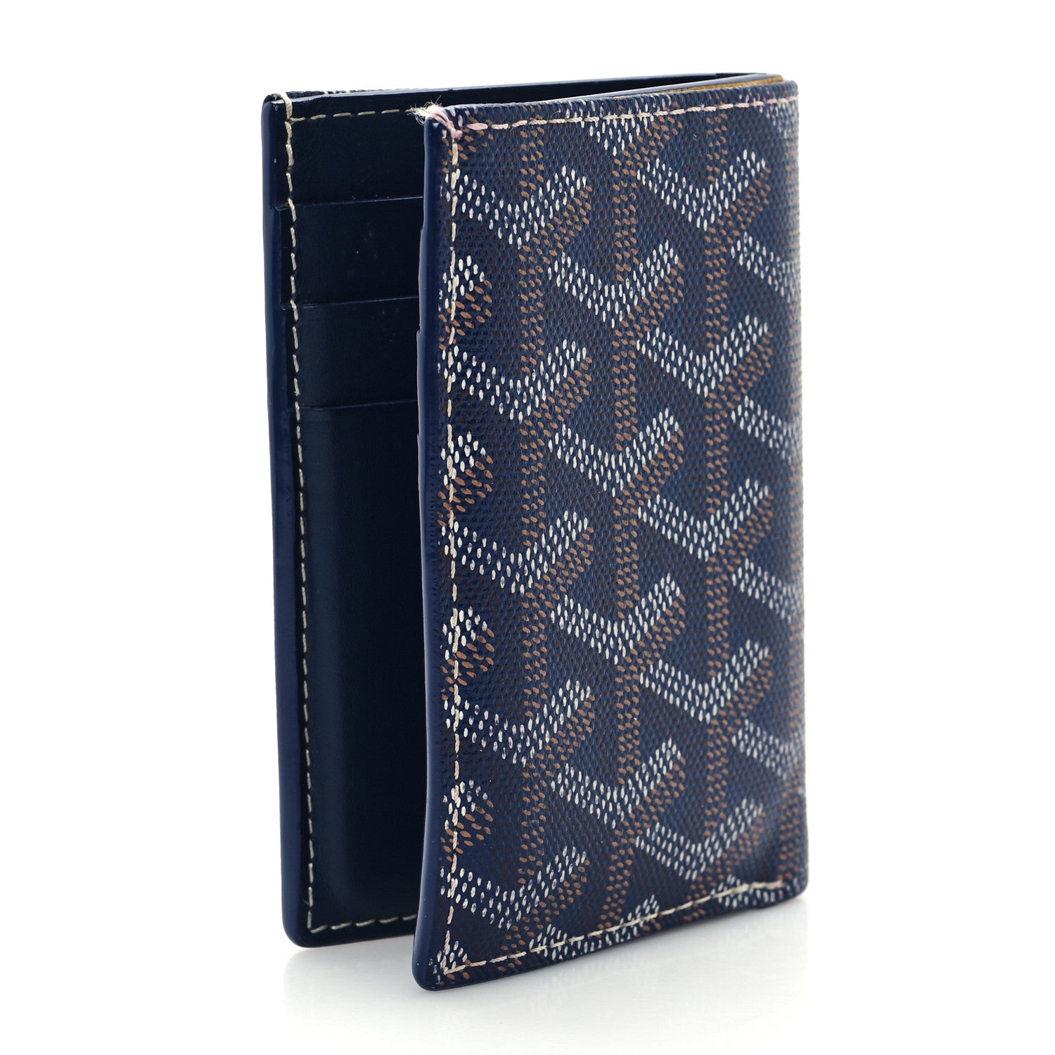 Goyard Goyardine Saint Pierre Card Holder Navy 3 of 7
