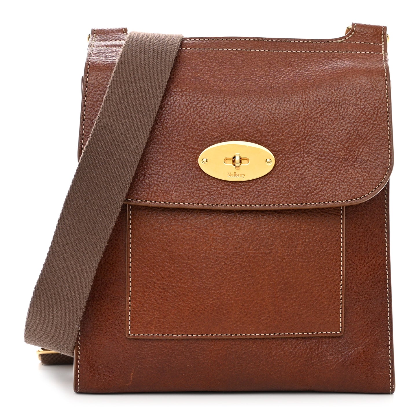 Grain Calfskin New Antony Messenger Crossbody Oak