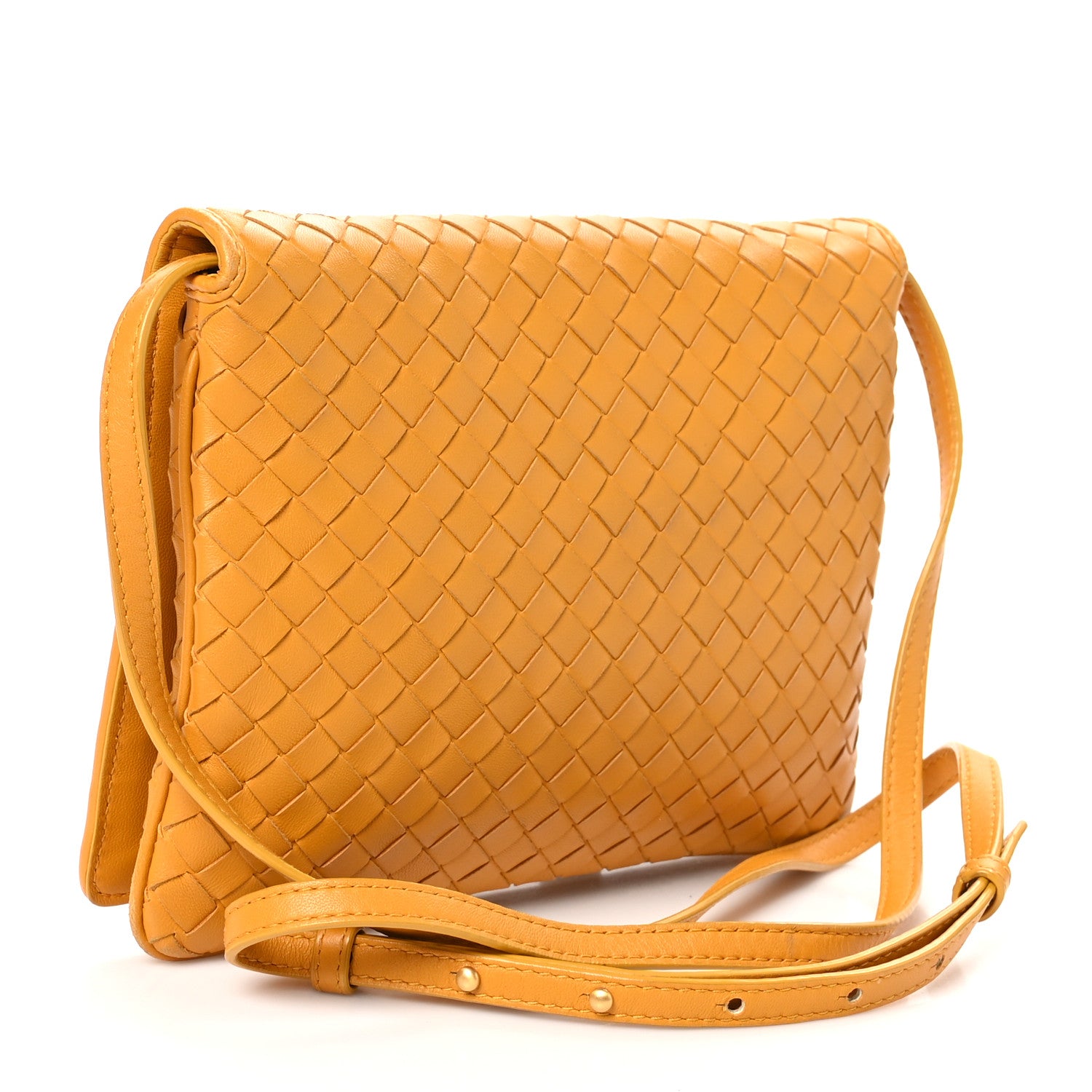 Bottega Veneta Nappa Intrecciato Flap Crossbody Orange 3 of 11