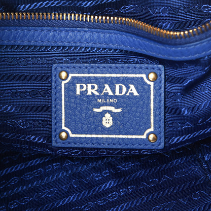 Prada Vitello Daino Side Pocket Hobo Azzurro 6 of 8