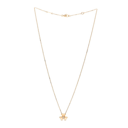 Van Cleef & Arpels 18K Yellow Gold Diamond Mini Frivole Pendant Necklace 3 of 5