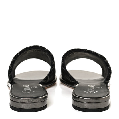 Chanel Pearl Embroidery CC Mules 36 Black 6 of 11