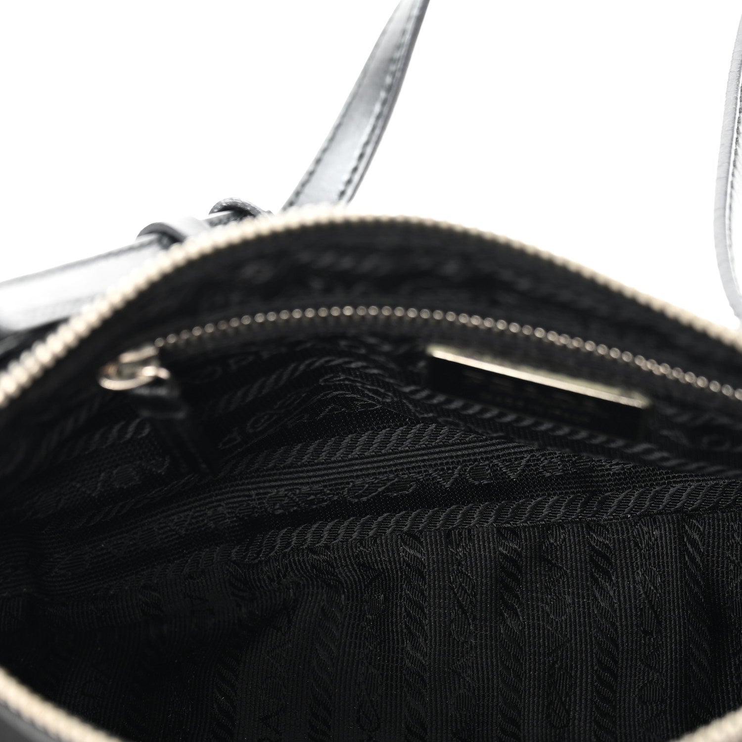 Prada Tessuto Nylon Soft Calf Shoulder Bag Black Black 4 of 13