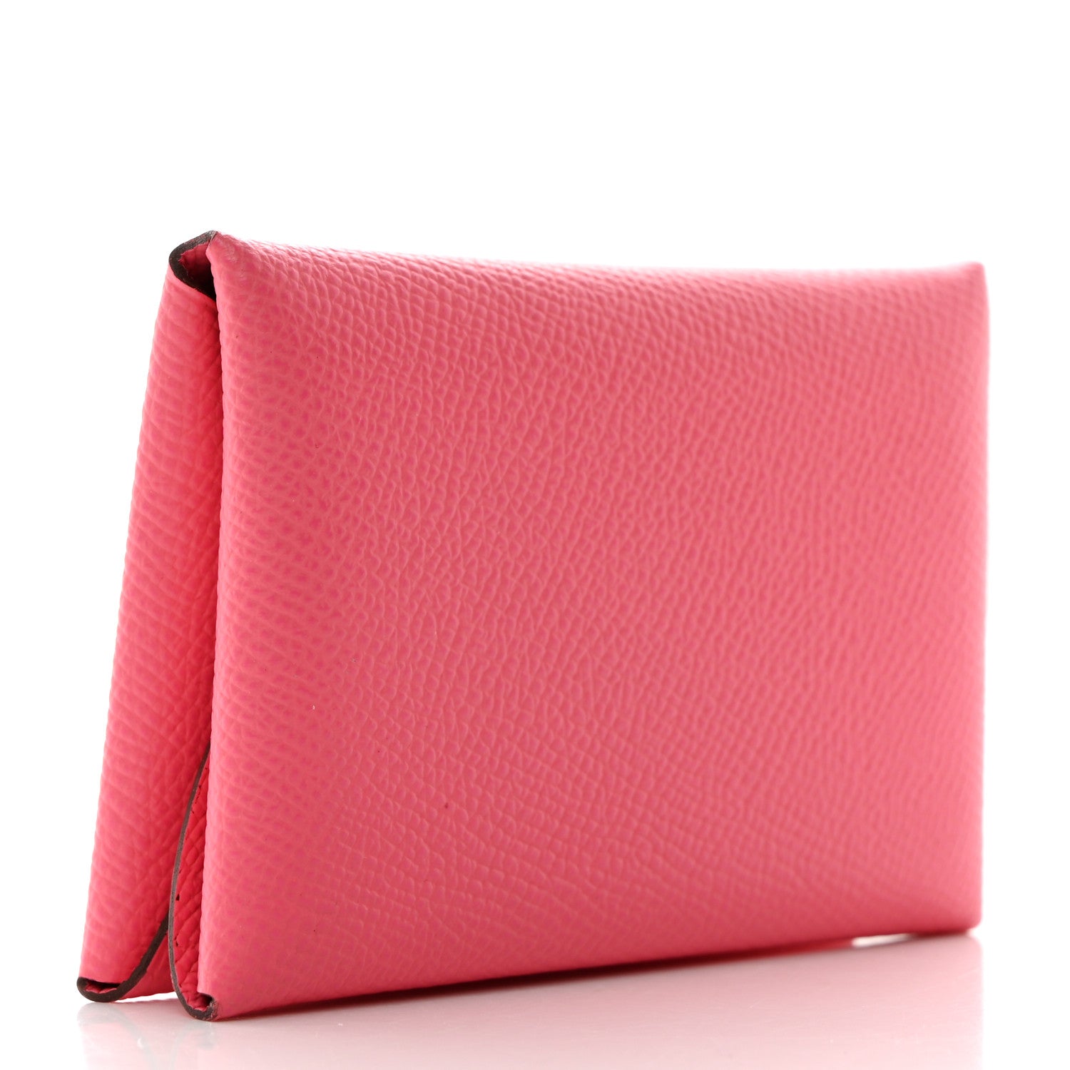 Hermes Epsom Calvi Duo Card Case Rose Azalee 3 of 8