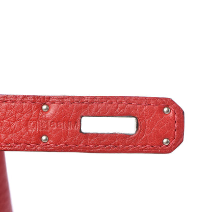 Hermes Taurillon Clemence Retourne Kelly 35 Rouge Garance 9 of 35