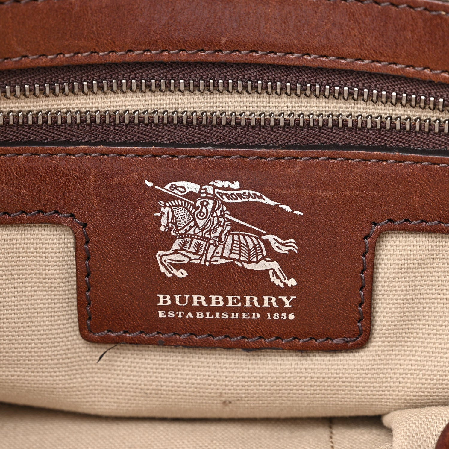 Burberry Canvas Mega Check Print Tote Beige 6 of 13