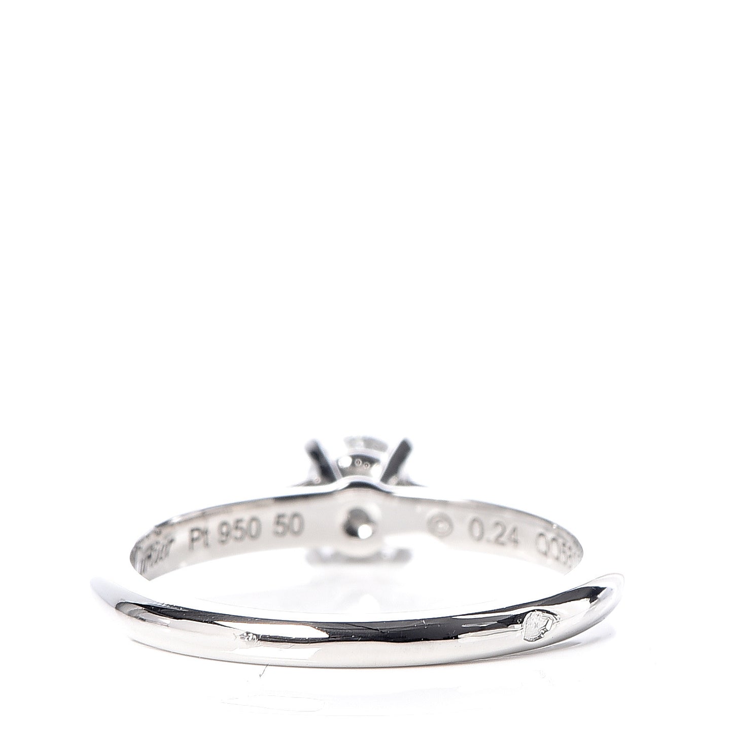 Platinum Diamond .24ct Solitaire 1895 Engagement Ring 50 5.25