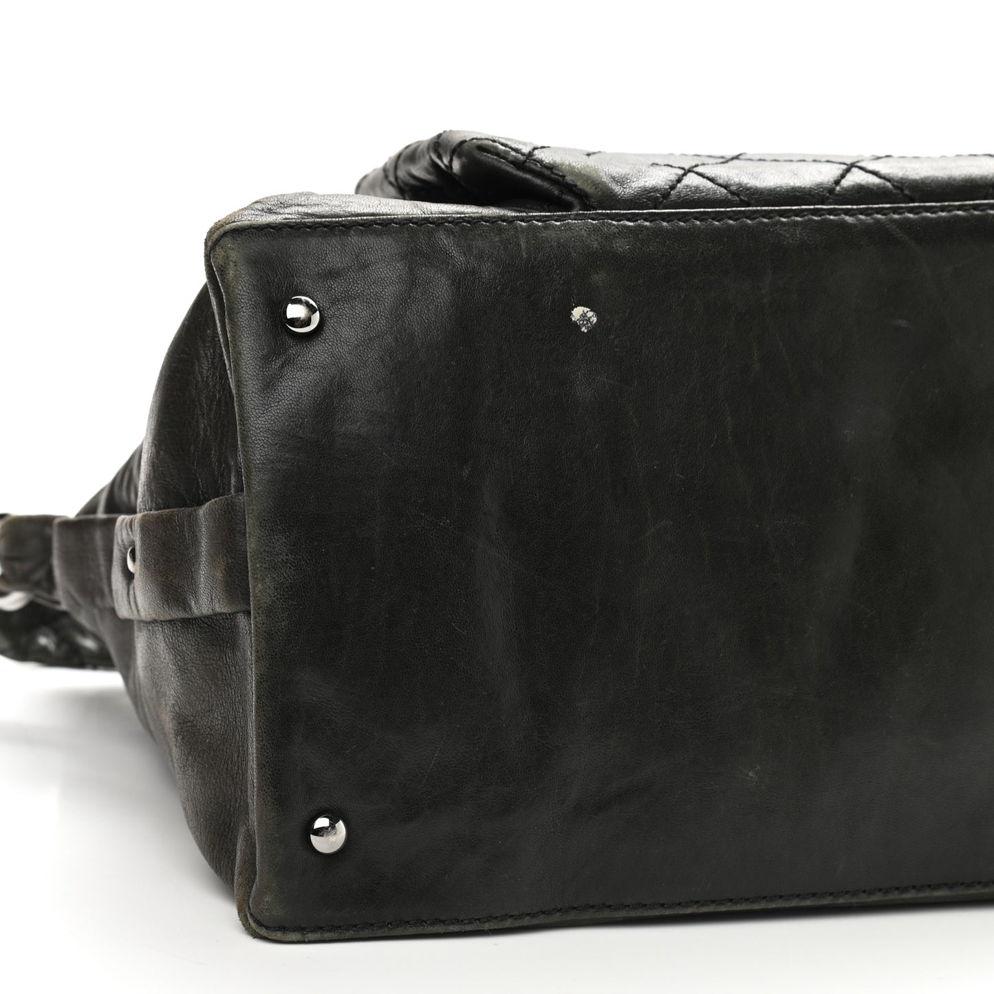 Lambskin Quilted Mademoiselle Hobo Black