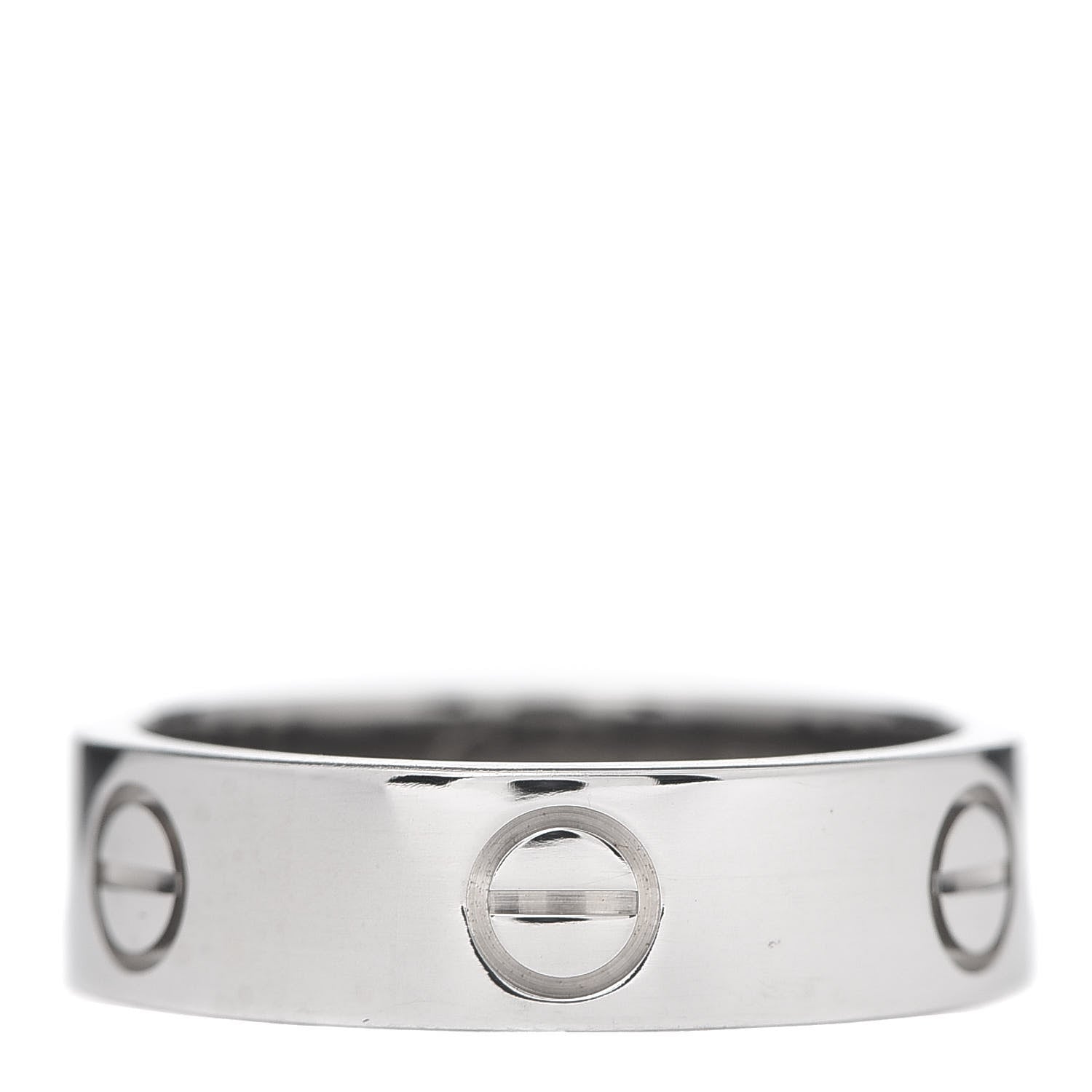 Cartier 18K White Gold 5.5mm LOVE Ring 55 7.25 1 of 4