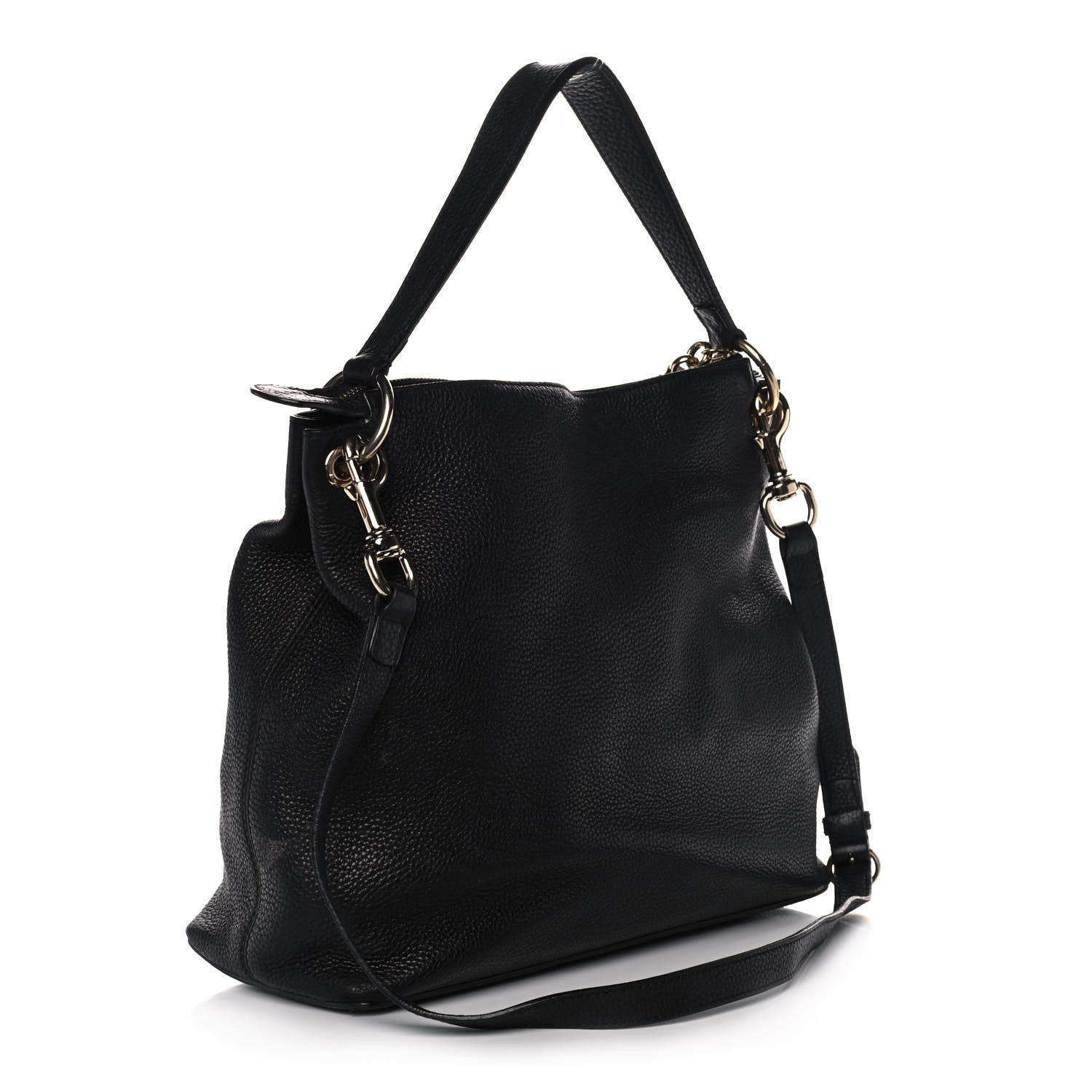 Gucci Pebbled Calfskin Large Soho Hobo Black 3 of 16