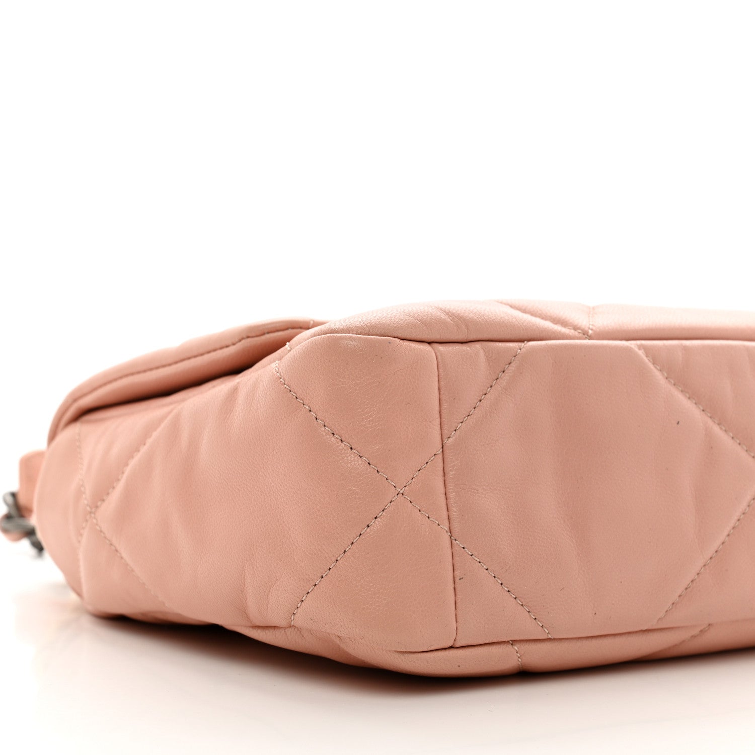 Chanel Goatskin Quilted Medium Chanel 19 Flap Light Pink 9 of 10