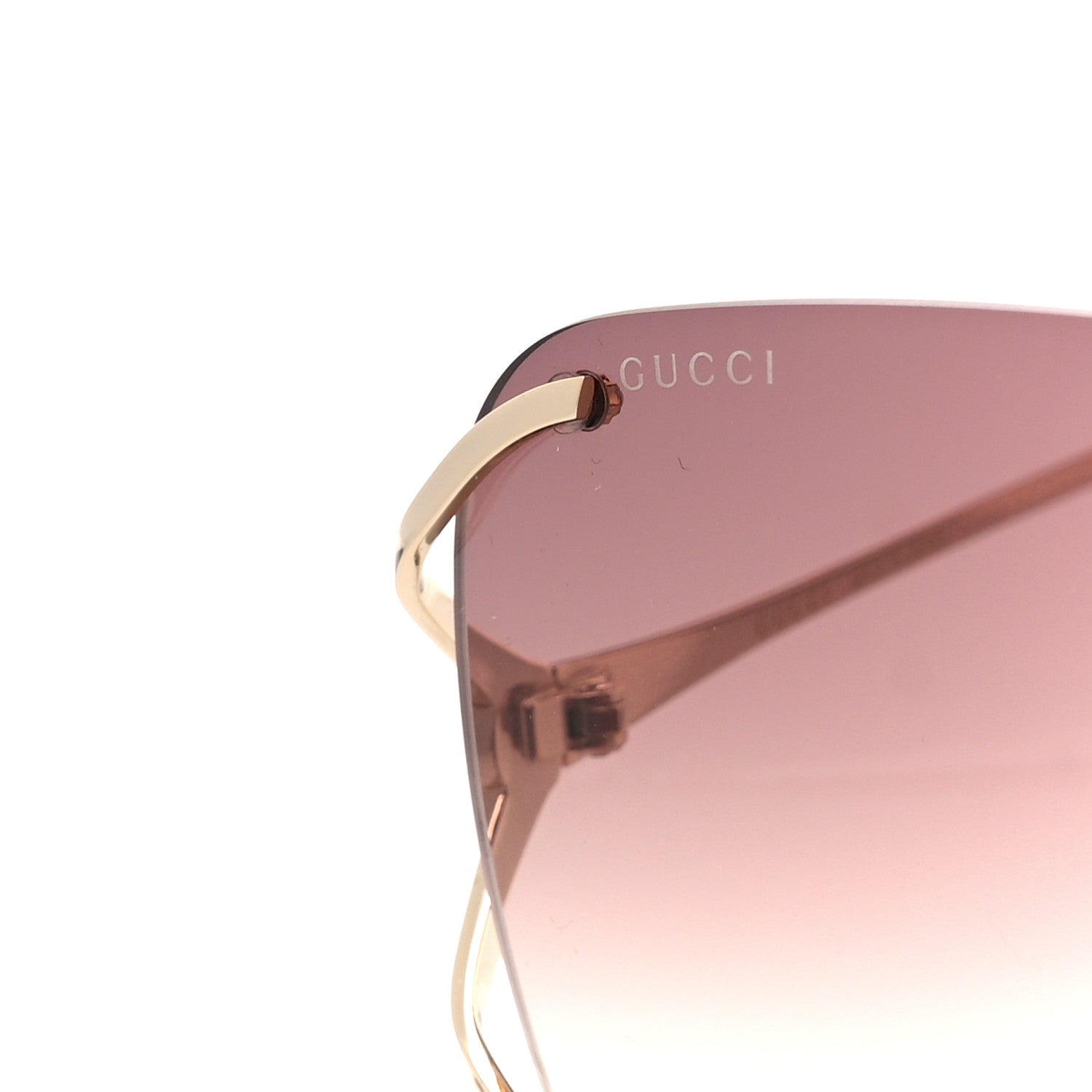 Gucci Metal Oversized Sunglasses GG0646S Gold Brown 7 of 8