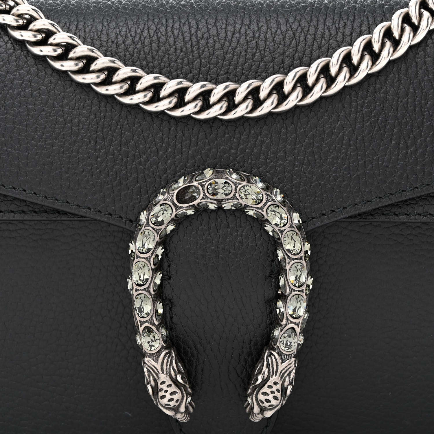 Gucci Pebbled Calfskin Small Dionysus Shoulder Bag Black 7 of 10
