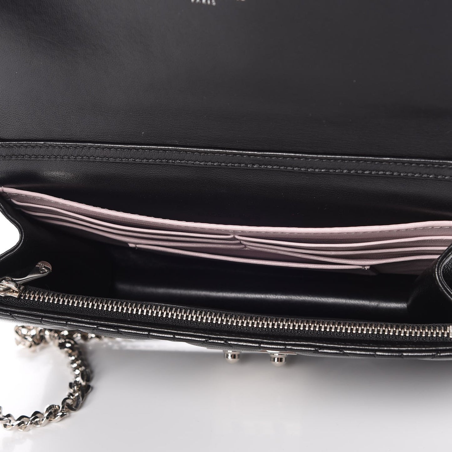Lambskin Cannage Miss Dior Promenade Pouch Black