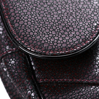 Christian Dior Calfskin Stingray Embossed Saddle Bag Red 15 of 15