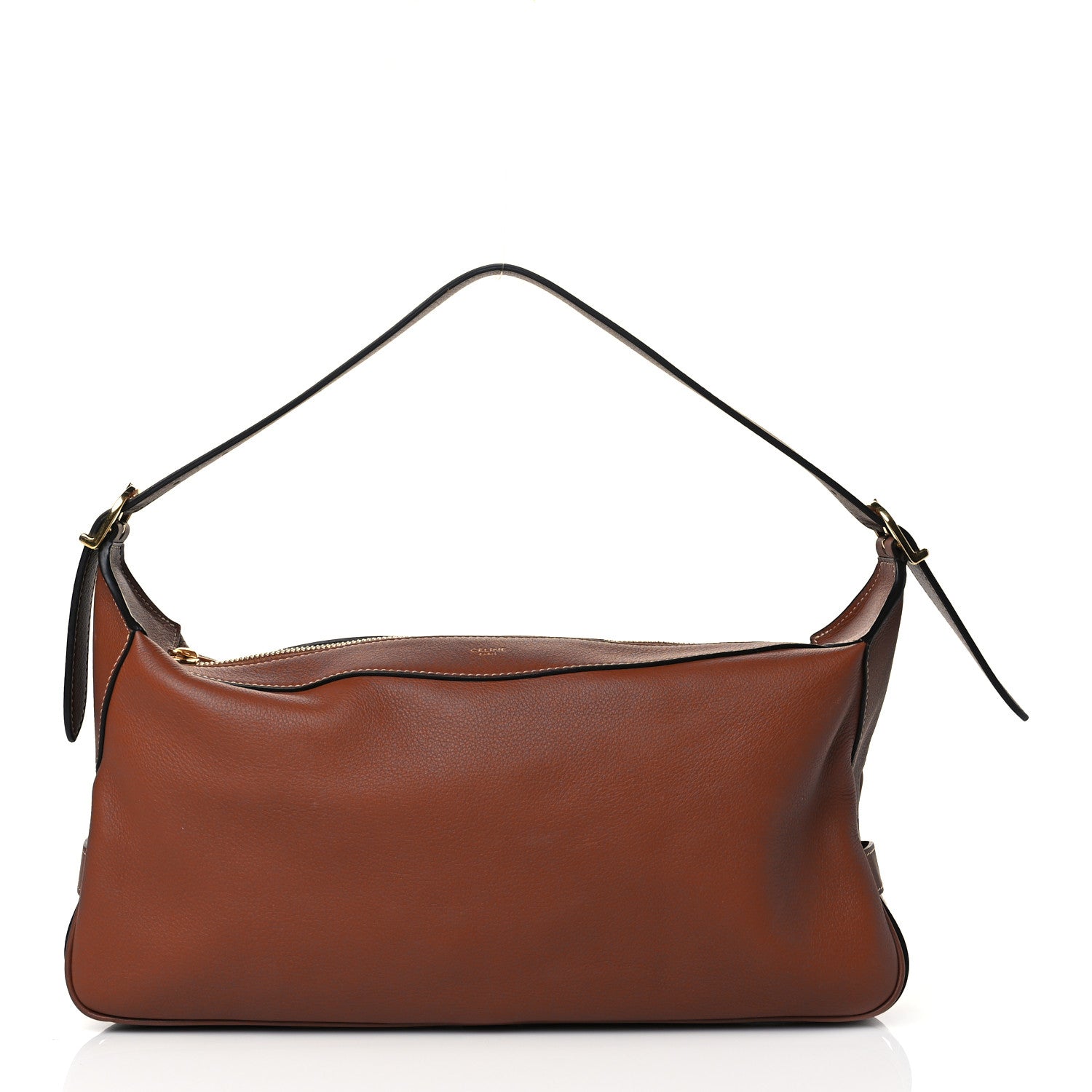 Celine Supple Calfskin Medium Romy Shoulder Bag Tan 1 of 11