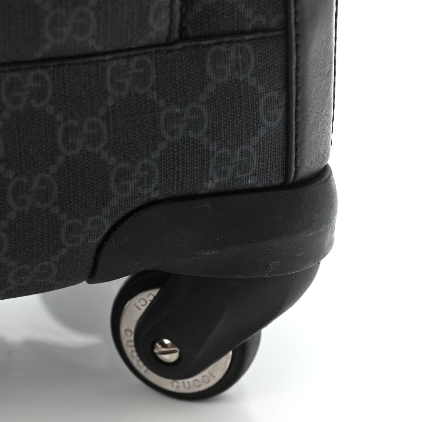 GG Supreme Monogram Gran Turismo Suitcase Black Grey