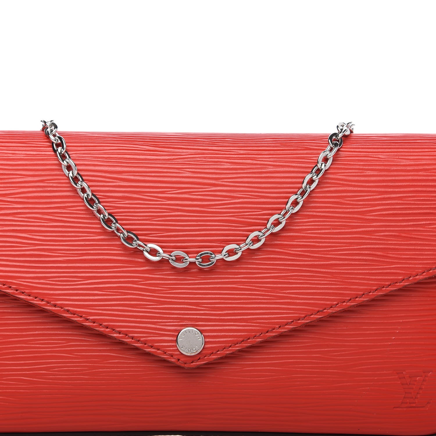 Louis Vuitton Epi Pochette Felicie Coquelicot 10 of 12