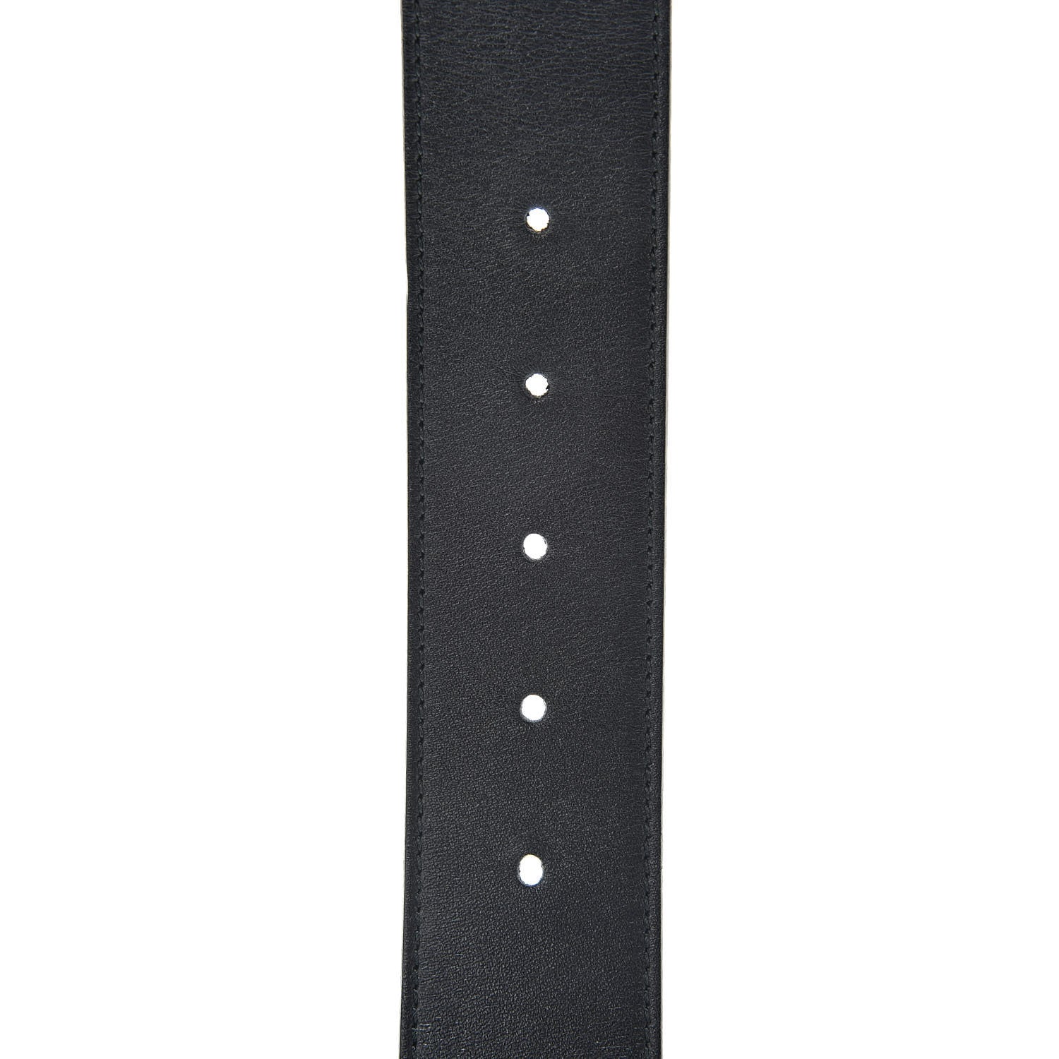 Gucci Moon Calfskin Pearl Double G 40mm Belt 80 32 Black Cream 4 of 6