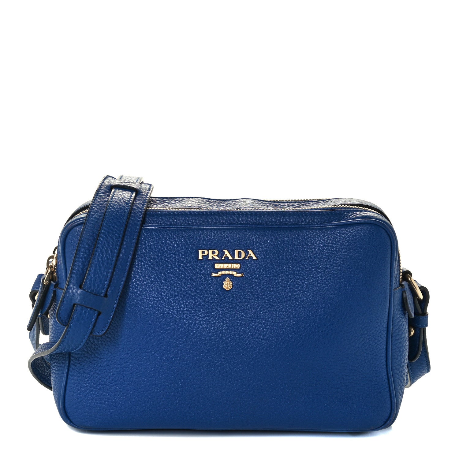 Prada Vitello Phenix Camera Bag Blue 1 of 14
