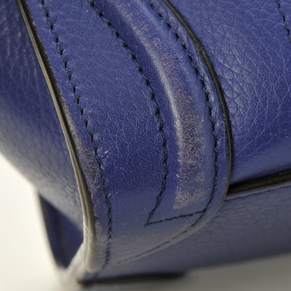 Celine Drummed Calfskin Nano Luggage Indigo 11 of 14