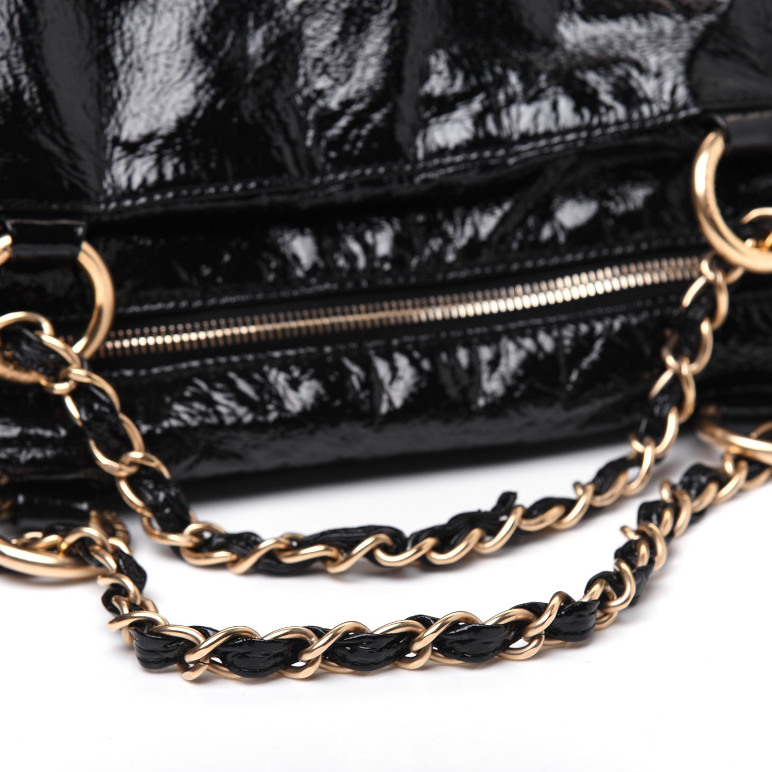 Chanel Vinyl Rock and Chain Bowler Black 20 of 21