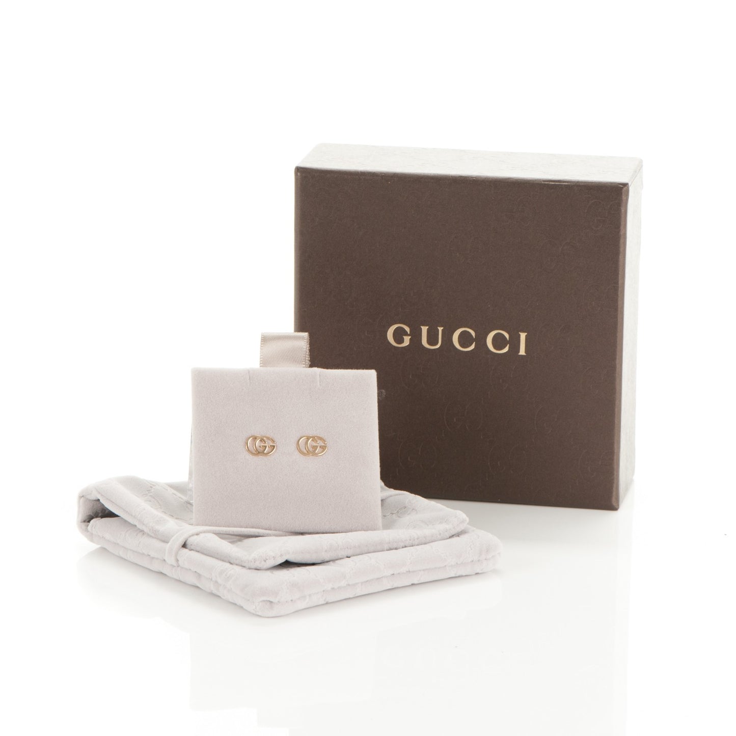 18K Yellow Gold GG Tissue Stud Earrings
