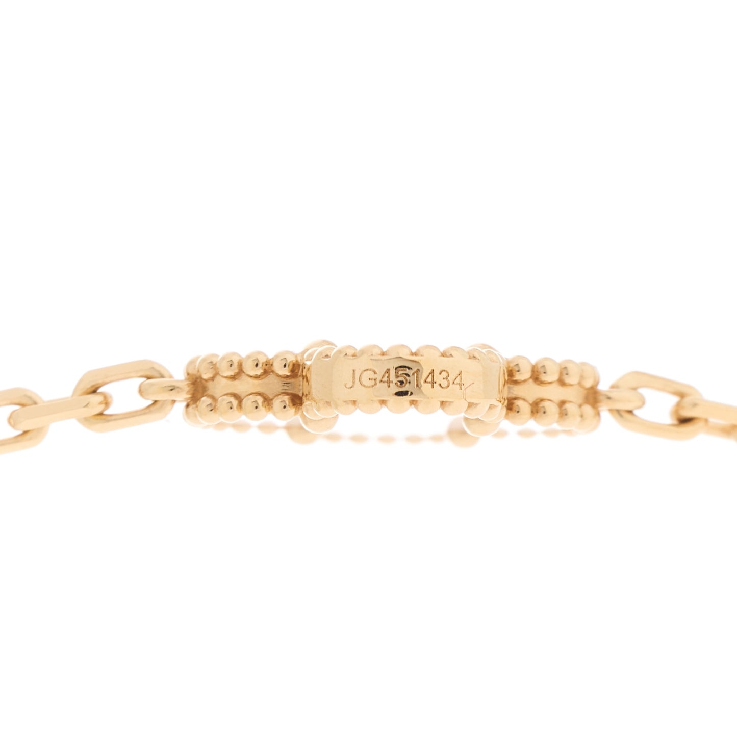 18K Yellow Gold Mother of Pearl 10 Motifs Vintage Alhambra Necklace