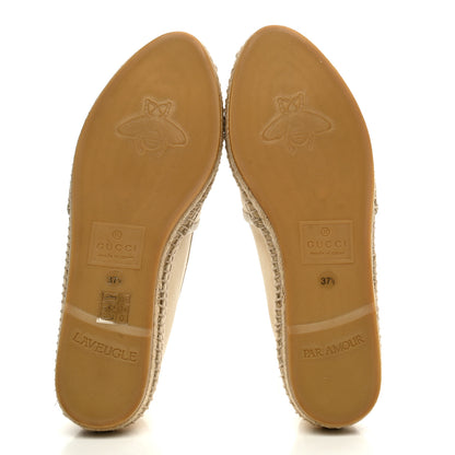 Gucci Canvas Logo Espadrilles 37.5 Greggio White 5 of 10