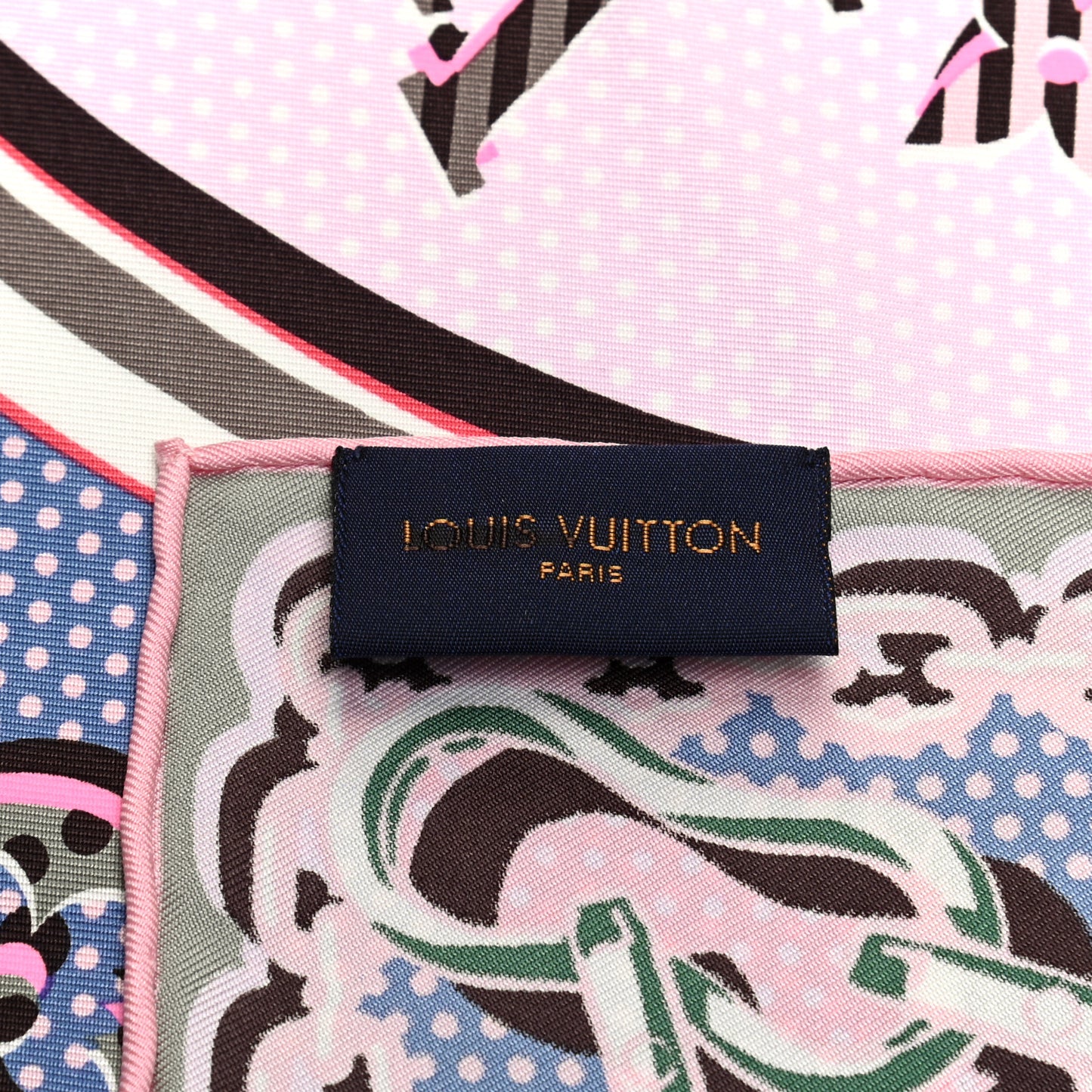 Silk Pop Monogram Scarf Rose Pop