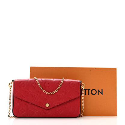 Louis Vuitton Empreinte Pochette Felicie Chain Wallet Scarlet 15 of 15