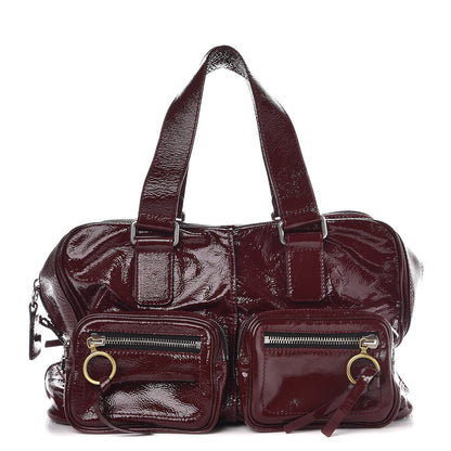 Chloe Crinkled Patent Betty Shoulder Bag Burgundy 1 of 6