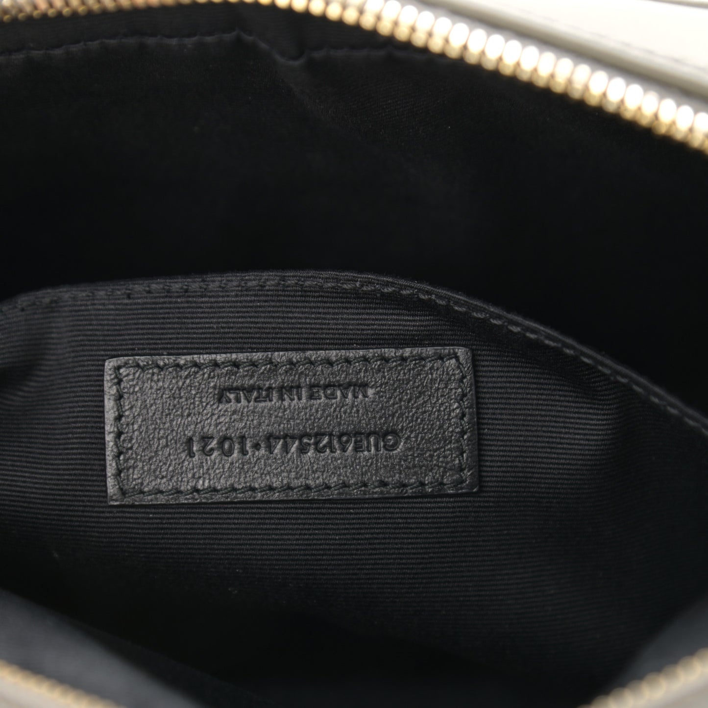 Calfskin Matelasse Monogram Lou Camera Bag Grey Kaki