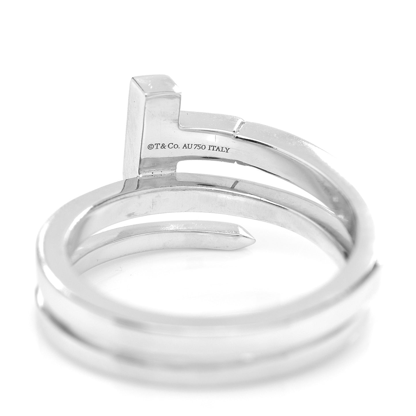 18K White Gold Diamond T Wrap Ring 57 8