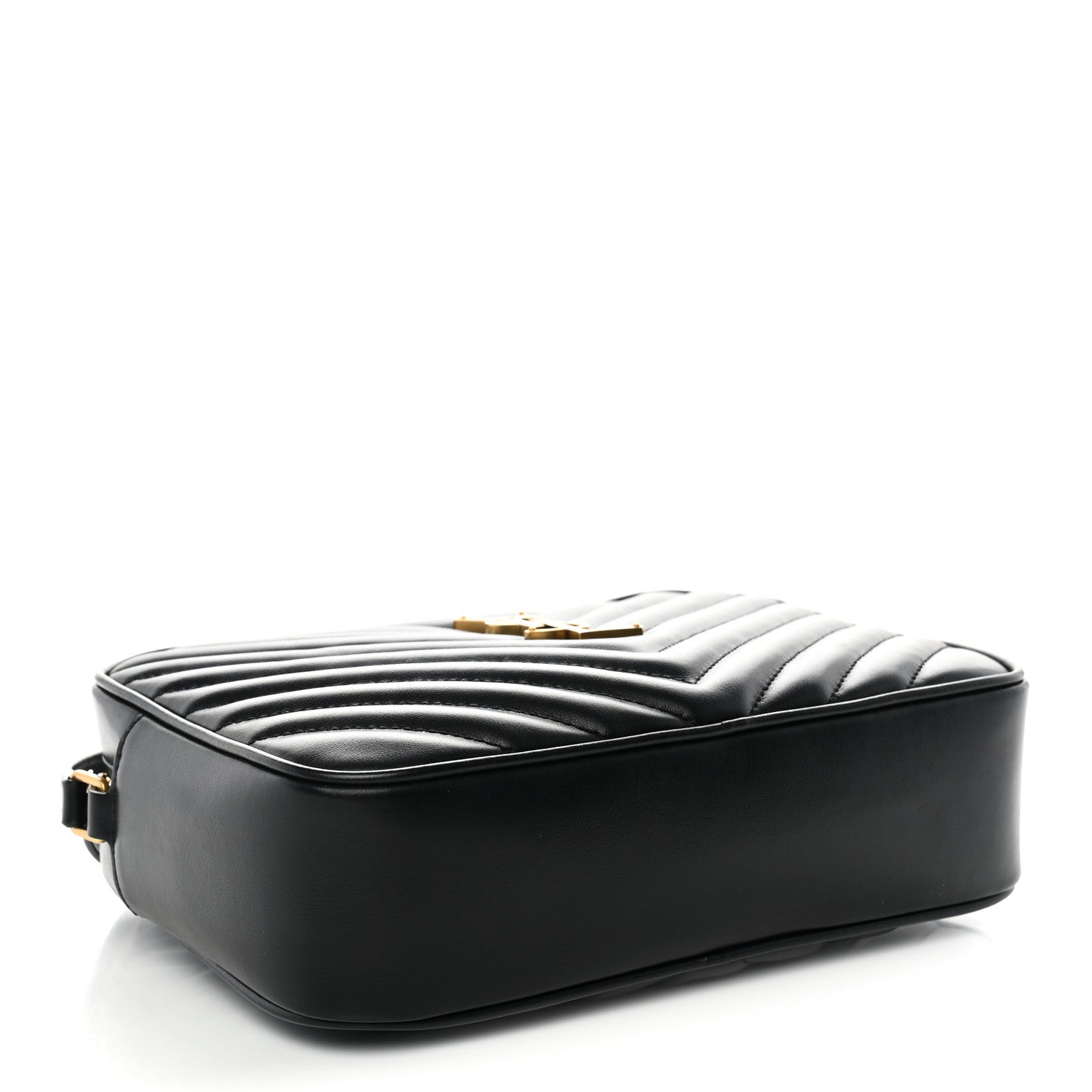 Saint Laurent Calfskin Matelasse Monogram Lou Camera Bag Black 4 of 11