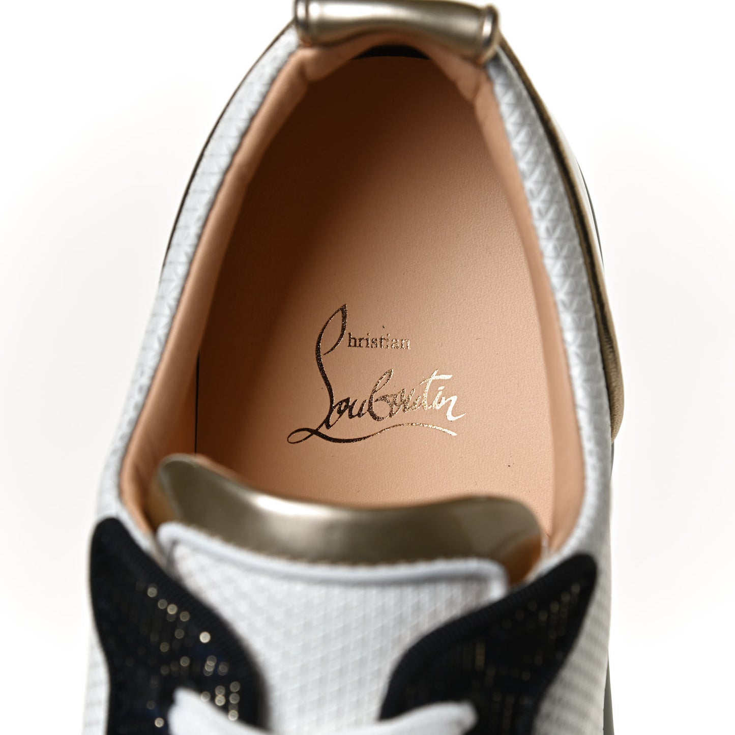 Calfskin Patent Mens Louis Junior Spikes Orlato Flat Sneakers 44 Multi