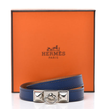 Hermes Swift Rivale Double Tour Bracelet L Bleu Saphir 5 of 5
